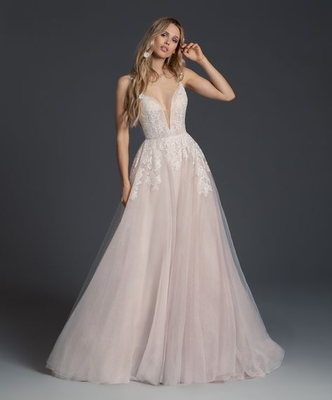 Hayley Paige Dress, Hayley Paige Bridal, Hayley Paige Wedding, Blush By Hayley Paige, Hayley Paige Wedding Dress, Jlm Couture, French Lilac, Full Tulle Skirt, Essense Of Australia