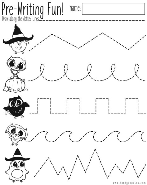 Pre-Writing Practice Halloween Worksheet - have your little one practice their pencil control by tracing the lines! Halloween Worksheets Preschool, Halloween Worksheets Kindergarten, Halloween Worksheets Free, Pre Writing Practice, Halloween Kindergarten, Alphabet Worksheets Kindergarten, Halloween Writing, Writing Practice Worksheets, Halloween Worksheets