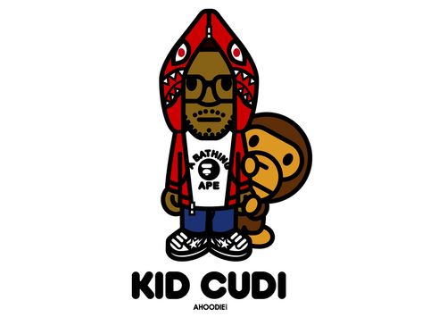 kid cudi bape cartoon character ... Bape Cartoon, Bape Art, Kaws Wallpaper, Baby Milo, Free Wallpaper Backgrounds, Media Studies, Architecture Tattoo, Cartoon Painting, Dope Cartoon Art