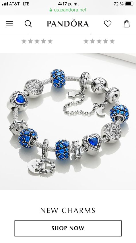 Pandora Bracelet Aesthetic Blue, Blue Pandora Bracelet, Pandora Azul, Dark Blue Jewelry, Pandora Bracelet Charms Ideas, Travel Bracelet, Pandora Bracelet Designs, Pandora Earrings, Pandora Blue