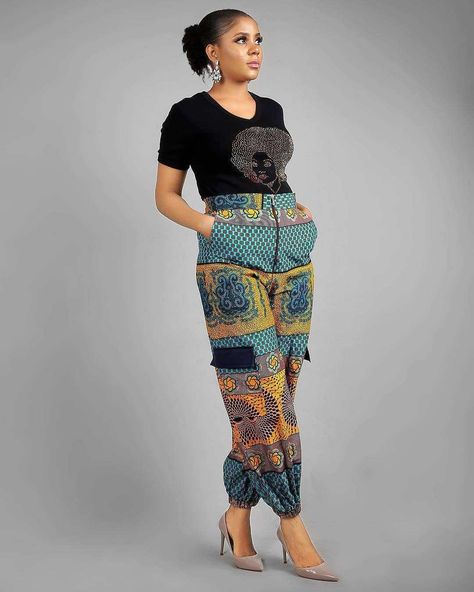 8 Gorgeous Ankara Trousers You Need To See Ankara Cargo Pants, Ankara Trousers, African Print Pants, Trendy Ankara Styles, 2piece Outfits, Latest Ankara, Ankara Gown Styles, Latest Ankara Styles, Short Dress Styles