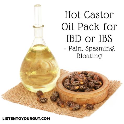 Hot Castor Oil Pack for IBD or IBS - Pain, Spasming, Bloating | Listen To Your Gut Castor Oil Uses, Castor Oil Packs, Body Therapy, Natural Healing Remedies, Healing Therapy, Muscle Spasms, Scar Tissue, Aloe Vera Juice, Natural Treatments