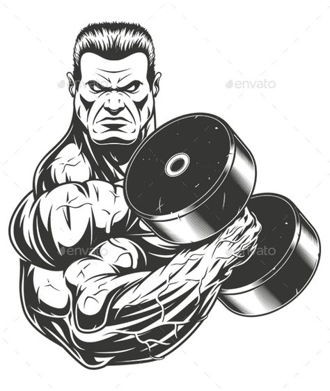 Bodybuilder with Dumbbell Vector graphics Install any size without loss of quality.ZIP archive contains:1  #Bodybuilder, #Dumbbell Gorillas Art, Gorilla Tattoo, Gym Art, Gym Logo, Monkey Art, Tattoo Designs And Meanings, Illustration Vector, Bodybuilder, Cartoon Animals