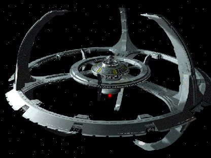 The Bajoran Space Station, Deep Space 9.  It is home base for the Trek series known as DS9. Star Trek Ship, Serial Podcast, Brand Portfolio, Star Trek Deep Space Nine, Star Trek Ds9, Deep Space 9, Star Trek Show, Star Trek Online, Deep Space Nine