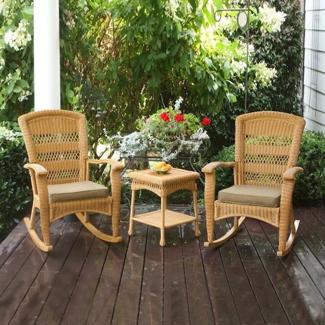 Front Porch Chairs, Front Porch Furniture, Outdoor Wicker Rocking Chairs, Wicker Rocking Chair, Porch Chairs, Porch Rocker, Porch Furniture, Patio Rocking Chairs, Wicker Decor