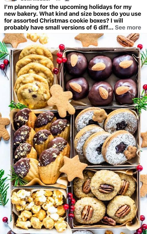 Christmas Cookie Basket Ideas, Christmas Dessert Boxes, Christmas Sweet Box Ideas, Holiday Cookie Box Ideas, Christmas Dessert Box Ideas, Christmas Cookie Box Ideas, Cookie Box Ideas, Christmas Cookies Boxes Ideas, Cookies Business