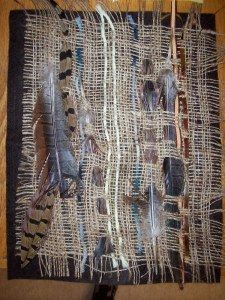 Weaving Camp Part 6 | Art is Basic | An Elementary Art Blog Hessian Crafts, Elementary Art Lessons, Burlap Art, Yarn Crafts For Kids, Weaving For Kids, Weaving Ideas, Fabric Journals, Elementary Art Projects, Kindergarten Art