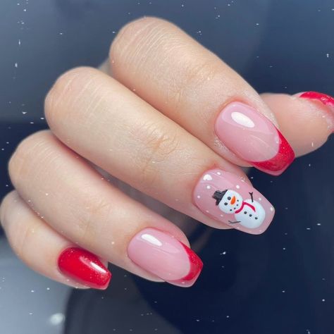 Inspiration Christmas Nails Inspiration, Nail Polish Art Designs, Airbrush Nails, Airbrush App, Subtle Nails, Cute Christmas Nails, Christmas Gel Nails, Simple Acrylic Nails, Glow Nails