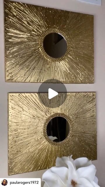 Dollar Tree Mirror Ideas Wall Art, Dollar Tree Mirror Ideas, Diy Glam Decor, Diy Mirror Wall Decor, Dollar Tree Mirrors, Bling Decor, Dollartree Diy, Plate Wall Art, Dollar Tree Hacks