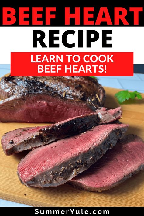 Cooking Beef Heart, Crockpot Beef Heart, Heart Recipes Beef, Beef Heart Recipes Simple, Beef Heart Instant Pot, Beef Heart Recipe Instapot, How To Cook Cow Heart, Beef Heart Tacos, How To Cook Beef Heart