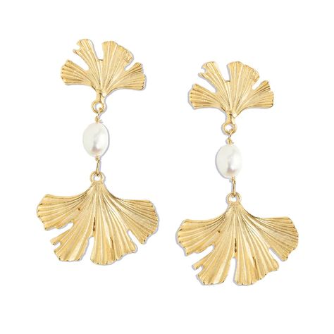 Susan Shaw, Texture Jewelry, Party New Year, Tech Pack, Holiday Sparkle, Ginkgo Leaf, 24kt Gold, San Antonio Tx, Gold Drop Earrings