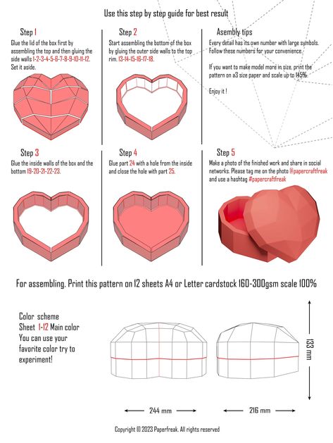 Heart shaped chocolate box