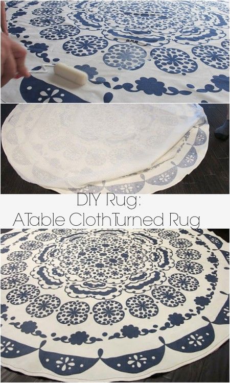 Turning A Table Cloth In To A Rug: A DIY Anthropologie Rug Anthropologie Rug, Cheap Rug, Diy Anthropologie, Diy Rugs, Rug Tutorial, Floor Cloths, Floor Cloth, Dream Book, Drop Cloth