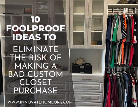 Columbus Custom Closet Purchase Ideas & Strategies - Columbus Ohio, Innovate Home Org - Innovate Home Org Closet Cabinetry, Home Organization Tips, Make A Closet, Cool Shelves, Diy Bathtub, Custom Closet Design, Faux Stone Panels, Deep Shelves, Shelving Systems