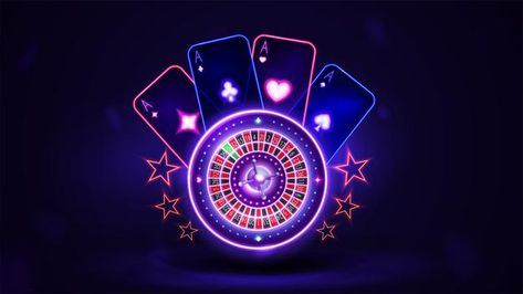 Pink shine neon casino roulette wheel wi... | Premium Vector #Freepik #vector #frame #party #circle #geometric