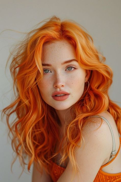 Embrace the glow with Sunlit Bronze Ambiance, where glowing tones bring a radiant, sun-kissed effect to your hair for timeless beauty. Beautiful Freckles, Hair Romance, Hot Hair Colors, Red Hair Woman, Bright Red Hair, Beautiful Red Hair, Ombre Hair Color, Tone Hair, Red Hair Color