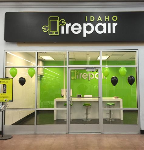 We Are now open in the Pocatello Walmart! come and visit the best phone and tablet repair shop around Mobile Repairing Shop Design, Computer Store Design, Cell Phone Repair Shop, Shop Counters, Phone Repair Shop, Mobile Shop Design, Dark Forest Aesthetic, Mobile Logo, Retail Interior Design