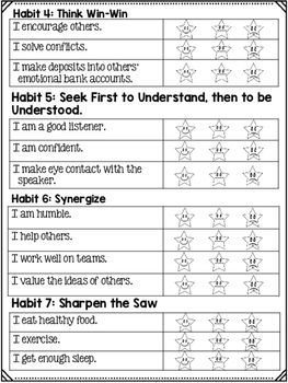 Leader Habits: Self Reflection Survey 7 Habits Activities, Leadership Notebook, School Council, Leadership Classes, Habit 5, Teaching Growth Mindset, Data Binders, Habit 1, Student Leadership