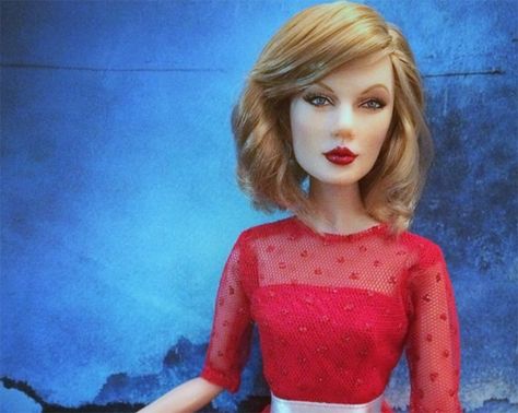 Taylor Swift doll by cyguy  | ... , Cyguy83, hand painted celebrity dolls Taylor Swift Doll, Taylor Swift Barbie, Barbie Music, Celebrity Barbie Dolls, Celebrity Barbie, Taylor Swift Red Tour, Young Taylor Swift, Taylor Swift Singing, Barbie Closet