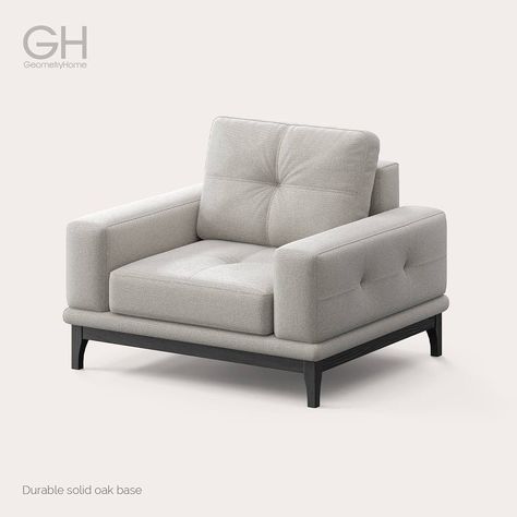 The Portland armchair embodies a blend of mid-century design and functionality, making it a stylish addition to any interior. Armchair dimensions: 114 x 102 x 86 cm Mid Century Design, Sofa Design, Furniture Making, Geometry, Portland, Mid Century, Sofa, Bed, Furniture