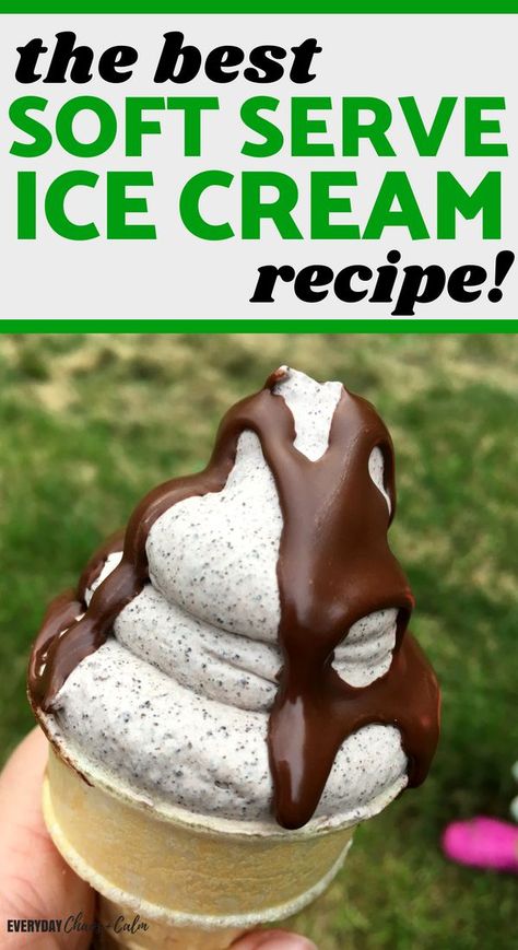 Homemade Soft Serve Ice Cream, Soft Serve Ice Cream Recipes, Ice Cream Recipes Machine, Cuisinart Ice Cream, Easy Ice Cream Recipe, Ice Cream Maker Recipes, Serve Ice Cream, Easy Ice Cream, Ice Cream At Home