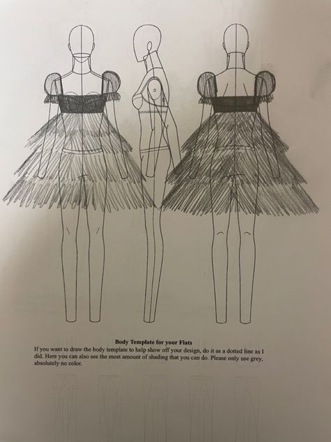 (Laura Maher) This design idea is inspired from the recent tulle trend and babydoll dress style trend. Dress Outline, Sketchbook Assignments, Dress Drawing, Fashion Portfolio, Week 1, Fashion Sketches, Fashion Drawing, Babydoll Dress, Tulle Dress