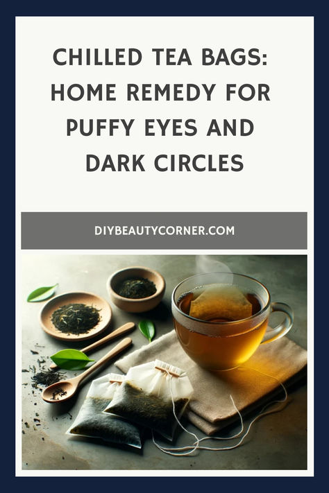 Home Remedy for Puffy Eyes and Dark Circles Green Tea Bags For Eyes, Tea Bags For Eyes, Remedy For Puffy Eyes, Teabags For Eyes, Puffy Eyes Remedy, Reduce Eye Bags, Facial Massage Techniques, Dark Circle Remedies, Home Remedies For Skin