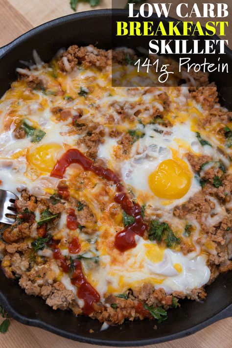 Lean Breakfast, High Protein Low Carb Breakfast, No Carb Breakfast, Breakfast Diner, Breakfast Skillet Recipes, Breakfast Crockpot Recipes, Breakfast Skillet, High Protein Low Carb Recipes, Crockpot Breakfast