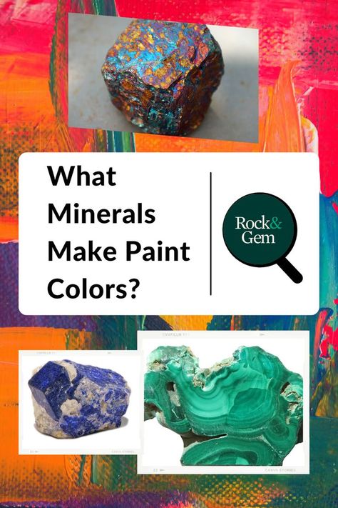 Have you ever wondered where crayon and paint names like coal black and titanium white come from? The names connect to the minerals used to make the pigments that give them their color. Find out more about minerals and paint colors... Paint Names, Mineral Identification, Make Paint, Lead Paint, Red Ochre, Mineral Pigments, Titanium White, How To Make Paint, Mineral Collection