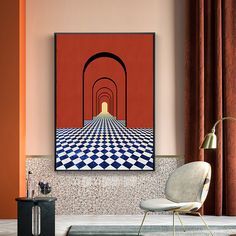 Modern 3D Abstract Arch Wall Decor Geometric Canvas Painting Art with Frame Living Room Living Room Art Decor Ideas, Living Room Decor Artwork, Arch Wall Decor, Frame Living Room, Arched Wall Decor, Wall Decor Geometric, Art Deco Living Room, Arch Wall, 3d Abstract