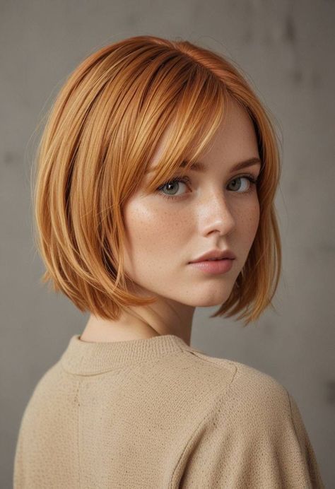 #shortfallhaircuts #fallhaircuts #hairinspo #hairtrends #hairgoals #shorthairdontcare #fallbeauty #haircutideas #haircutinspiration #autumnhair #hairtransformation #haircutseason #fallstyle #hairfashion #haircuttrends #haircutgoals Bob Hairstyles Ginger, Copper Hair With Bangs, Hairstyles Ginger, Short Copper Hair, Jayne Matthews, Good Haircut, Fall Hair Cuts, Haircut Inspiration, Retro Styles