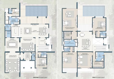 AL KHOBAR VILLA on Behance Double Height Villa Plan, Villa Plan Layout, Arabic Villa Plan, Villa Floor Plan Luxury, Small Villa Plan, Luxury Villa Plan, Villa Floor Plan, Al Khobar, Narrow House Designs