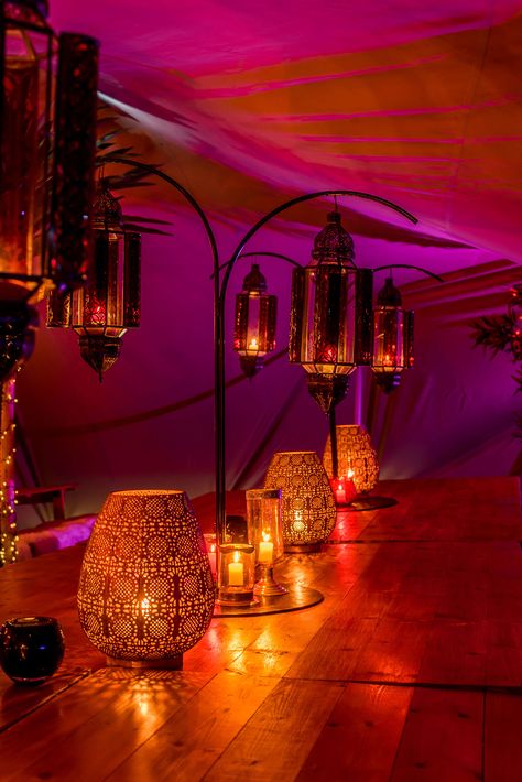 #party #partyplanner #partydecor #partydecorations #decor #decoration #arabiannights #arabian #themedparty #partytheme #theme #themed #indiansummer #stretchtent #tent #marquee #gold #lantern #moroccan #mirror #brass #candlelight #candelabra #pouffe #cushion #festoon #eventlighting #partylighting #palm #palmtree #tapestry #fairylight #celebration #celebrationevent #luxuryparty #luxuryevent Egyptian Nights Party, Arabian Nights Aesthetic Room, Arabian Tent Decor, Moroccan Nights Party, Arabian Party Decorations, Arabian Night Decoration, Arabic Decoration Arabian Decor, Arabian Nights Decor, Arabian Nights Prom Theme