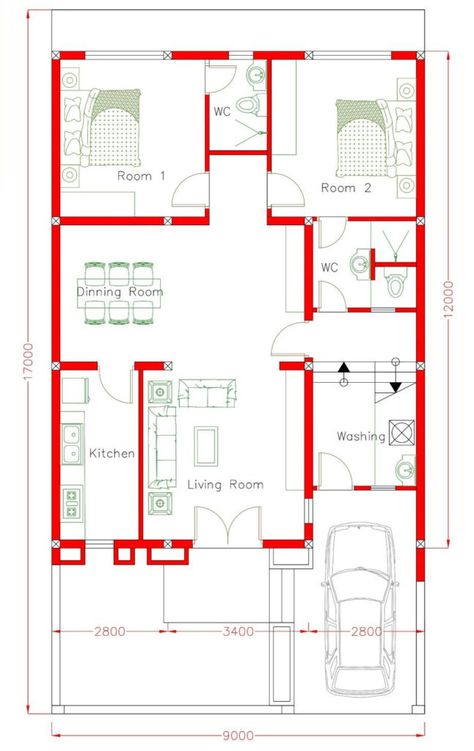 Small House Plan Ideas For Different Area - Engineering Discoveries House Plan Ideas, 30x40 House Plans, Unique House Plans, Free House Design, Indian House Plans, Small House Layout, Modern Small House Design, Free House Plans, House Layout Plans