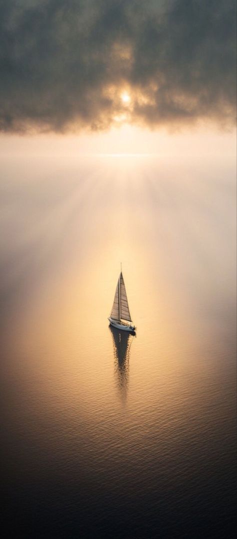 Sailing Wallpaper Iphone, Seclusion Art, Sailing Wallpaper, Zen Background, Good Morning My Dear, Sailboat Photography, Sailing Aesthetic, Nature Iphone Wallpaper, Scenic Wallpaper