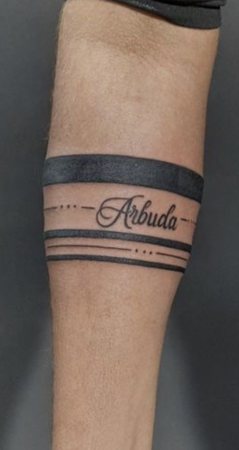 Band Tattoos For Men Forearm, Armband Tattoo Mann, Guys Names, Couples Tats, Bracelet Tattoo For Man, Ankle Tattoo Men, Couple Tat, Armband Tattoos For Men, Band Tattoos For Men