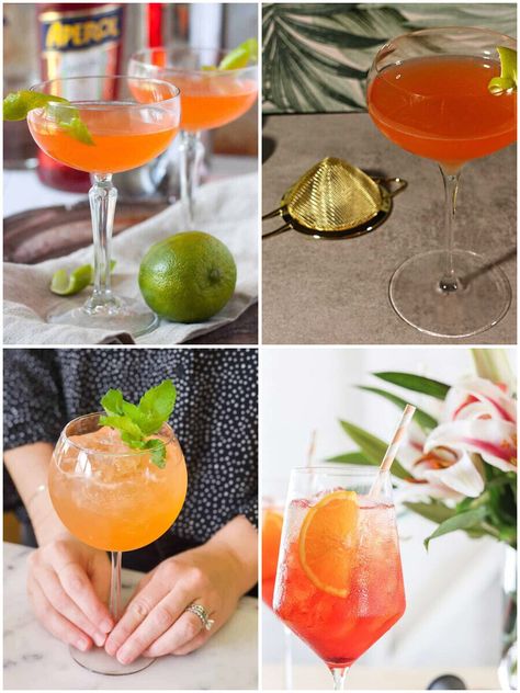 4 Aperol Vodka Cocktails That Will Have You Saying "Cheers!" Aperol Prosecco Cocktail, Drinks With Aperol, Aperol Cocktail Recipes Vodka, Cocktails With Aperol, Gin And Aperol Cocktail, Fruity Cocktails, Vodka Cocktails, Aperol Spritz, Summer Cocktails