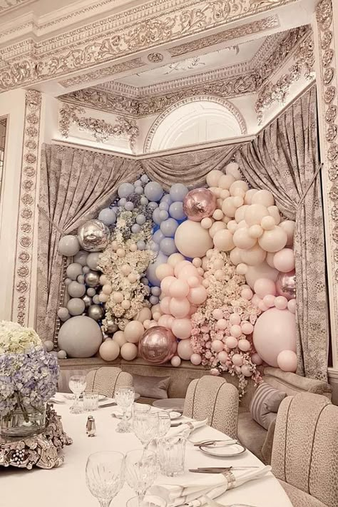 36 Wedding Balloon Decorations Iincredible Ideas ❤️ wedding balloon decorations photo backdrop on elegant reception annabelsmayfair #weddingforward #wedding #bride #weddingdecor #weddingballoondecorations Elegant Balloon Backdrop, Balloon Wedding Decorations, Balloon Decorations Ideas, Balloons And Flowers, Backdrop Balloons, Balloons Galore, Wedding Balloon Decorations, Balloon Ideas, Balloon Wall