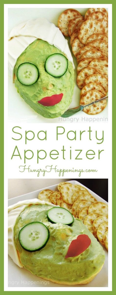 Everyone loves a good spa day, so turn your favorite relaxation time into a Spa Party Appetizer! This delicious cheese ball is funny, festive, and will have everyone wanting more. Snacks Sleepover, Birthday Party For Women, Spa Party Foods, Getting A Facial, Spa Day Party, Spa Food, Spa Birthday Parties, Spa Night, Wanting More