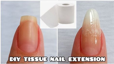 How to make Nail extension out of tissue | Diy Cornstarch Fake Nail Extension - YouTube At Home Diy Nails, At Home Fake Nails, At Home Nail Extensions, How To Fix Acrylic Nails At Home, How To Make Beniegts, How To Do Nail Extension At Home, How To Make Diy Nails, How To Make Fake Nails Look Real, Nails Hacks Diy