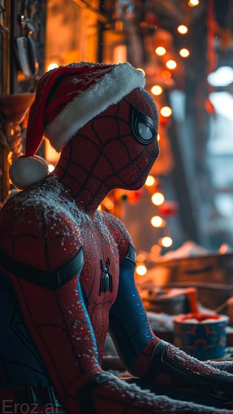 Spiderman on Christmas iPhone Wallpaper HD Super Hd Wallpaper, Marvel Art Ideas, 4k Wallpapers Iphone, Wallpaper For Ios, Top Iphone Wallpapers, Spiderman Christmas, Christmas Wallpaper Ipad, Christmas Iphone Wallpaper, Marvel 4k