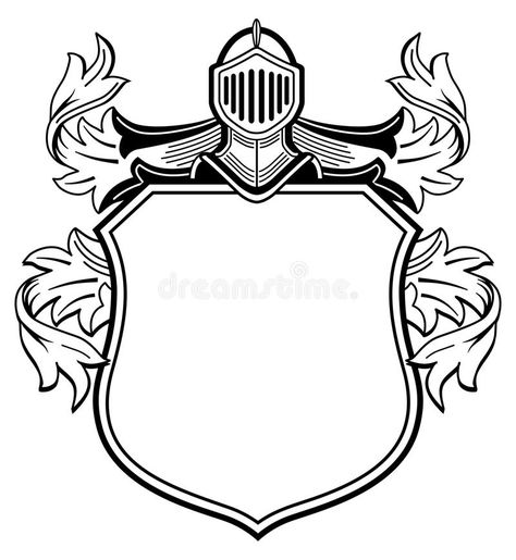 Knight with coat of arms. An illustration of a knight with a coat of arms , #spon, #coat, #Knight, #arms, #knight, #illustration #ad Family Crest Template, Crest Template, Medieval Crest, Shield Shapes, Silhouette Ornaments, Knight Shield, Family Shield, The Ancient Magus Bride, Coat Of Arm