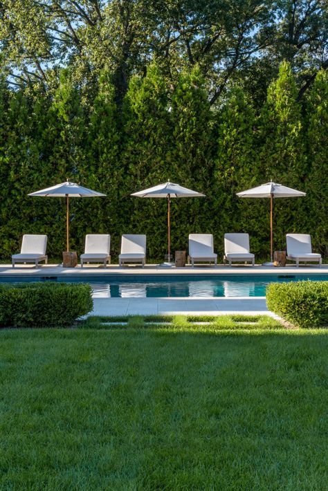 Outdoor Sunbed, French Designs, Pool Landscape Design, Garden Pool, Country Estate, Pool Landscaping, Custom Home Builders, Pool Designs, Backyard Pool