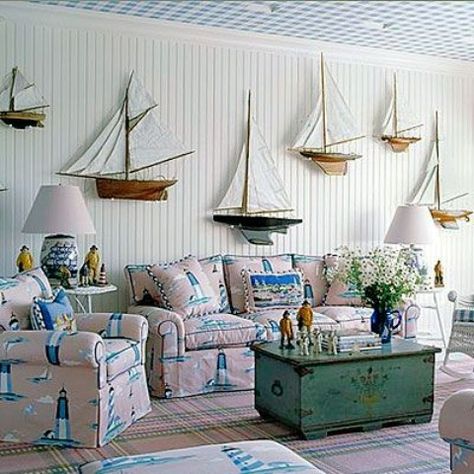 Nautical Decorating Ideas, Anthony Baratta, Sailboat Model, Nautical Interior, Deco Marine, Nautical Room, Nantucket Style, Nautical Home Decor, Nautical Wall Decor