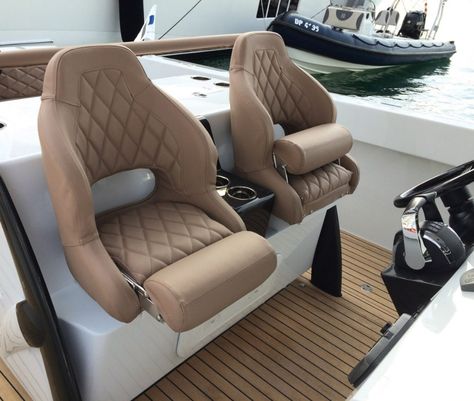 Boat upholstery for indoor and outdoor applications Fishing Checklist, Diy Boat Seats, Boat Seat Covers, Boat Upholstery, Marine Upholstery, Boat Restoration, Upholstery Repair, Diy Boat, Boat Seats