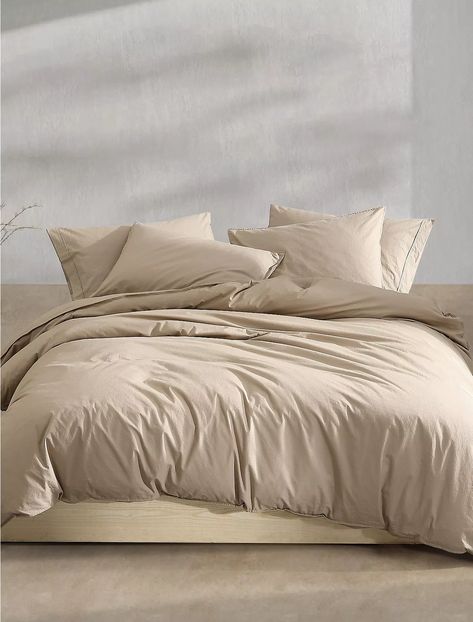 Washed Percale Cotton Duvet Cover Set, Camel Brown Cotton Comforter Set, Twin Xl Comforter, King Duvet Cover Sets, Set Bed, King Comforter Sets, Cotton Comforters, Queen Comforter Sets, Queen Comforter, Dining Room Bench