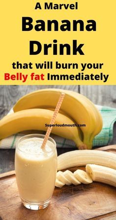 Banana Diet, Smoothies Vegan, Banana Drinks, Baking Soda Beauty Uses, Burn Stomach Fat, Best Fat Burning Foods, Fat Burning Smoothies, Fat Loss Drinks, Diet Drinks