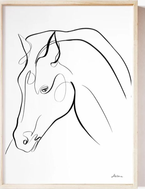 Horse Shoe Line Art, Shoe Line Art, Scarf Designs, Abstract Horse, Horse Drawings, Art Plaque, Horse Shoe, Scarf Design, Horse Girl