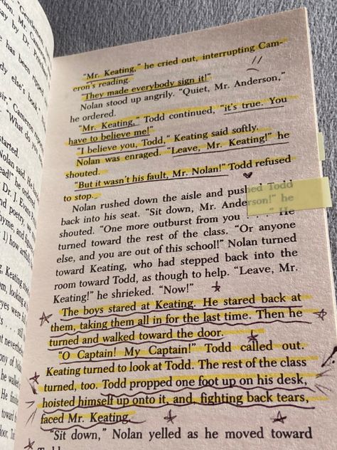 dead poets society - n.h. kleinbaum | book annotations Dead Poets Society Annotations, Dead Poets Society Wallpaper, Dead Poets Society Book, Book Extracts, Neil Perry, Society Quotes, Book Annotations, Oh Captain My Captain, Book Board