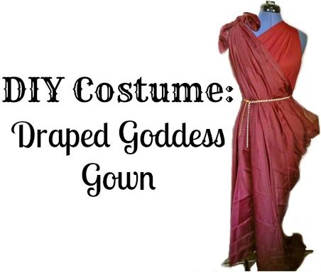 Diy costume draped gown Roman Gown, Rockstar Costume, Greek Goddess Dress, Girl Group Costumes, Toga Costume, Toga Party, Female Pirate Costume, Draped Gown, Goddess Gown